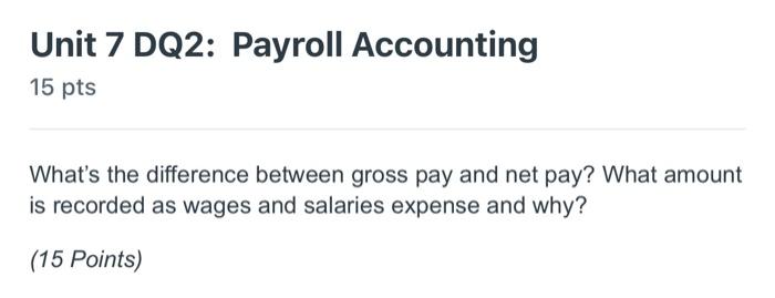 please answer each one. Unit 7 DQ1: Contingent Liabilities 15 pts What