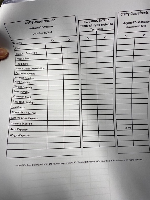 information below at 12/31/19, the end of the accounting year. Journal Entries