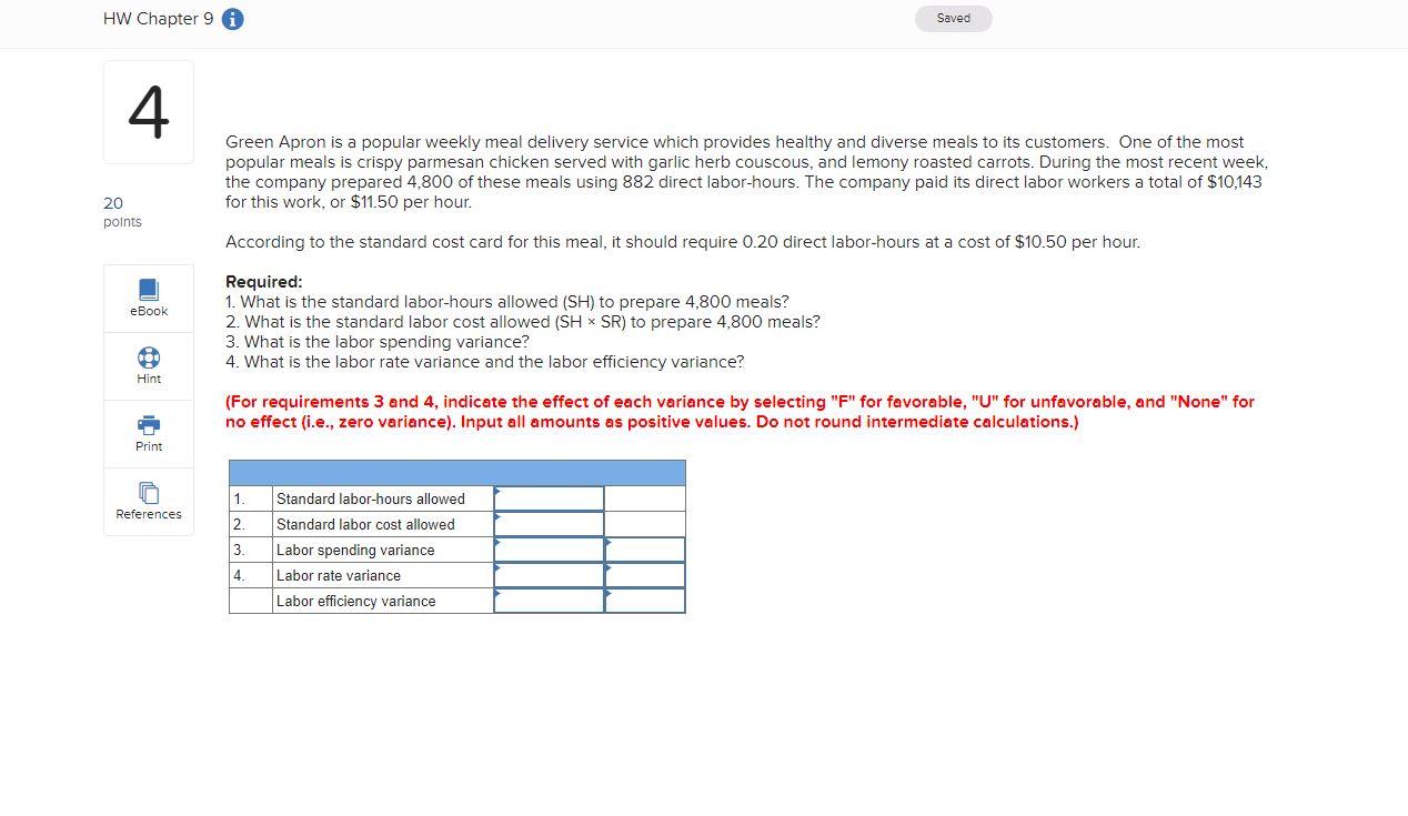 HW Chapter 9 i Saved 4 Green Apron is a popular