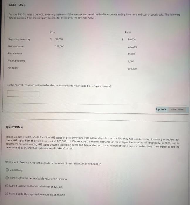 intermediate accoutning- chapter 9 QUESTION 3 Benny's Bed Coves a periodic inventory