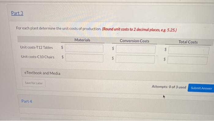 for the first process in making two products in two different manufacturing