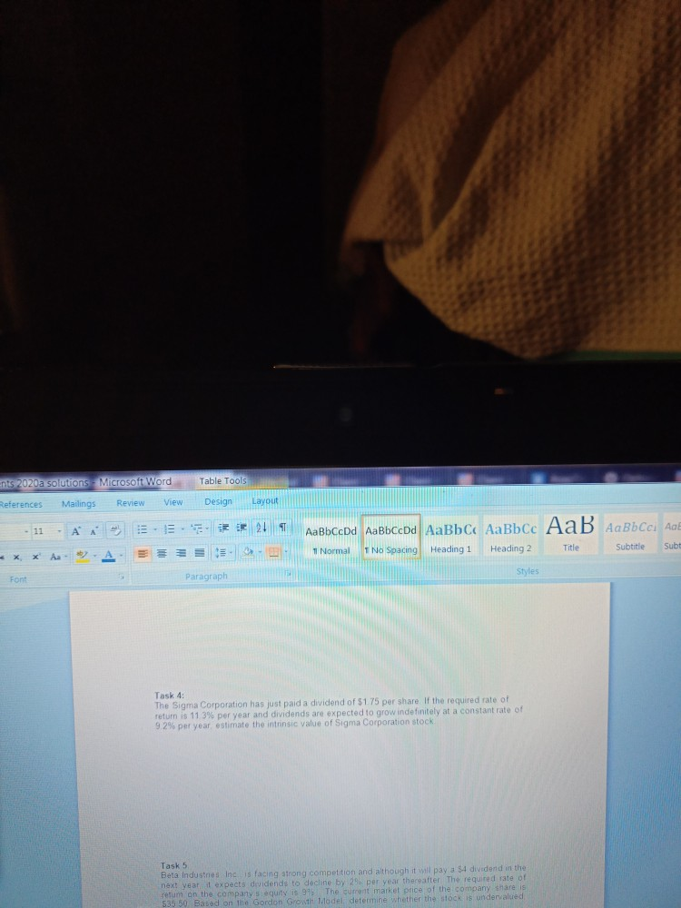  ents 2020 a solutions Microsoft Word Table Tools References Mailings Review