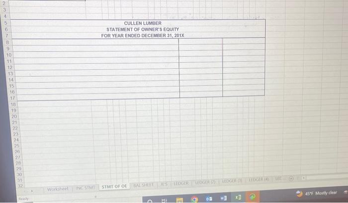 and balanec sheet. 3. Journalize and post adjusting and closing entries. (Be