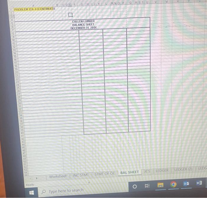 sure to pot beginning balances in the ledger first,) 4. Prepare a
