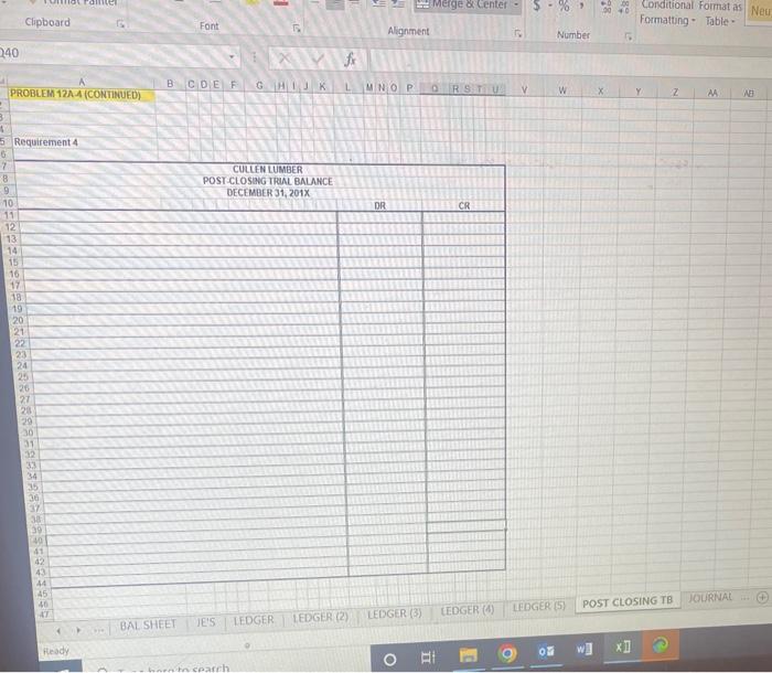 4 44 45 BALSHEET JE'S LEDGER I IEDGER(2) LEDGER (3) [EDGER (4)