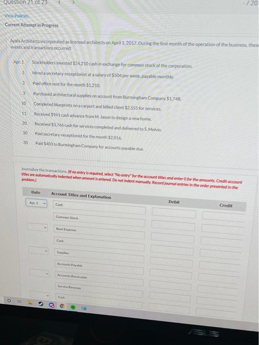 need help asap pleaseeee Question 21 01 23 Question 21 of 23