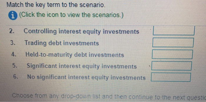 scenario. (Click the icon to view the scenarios.) 1. 2. 3. 4.