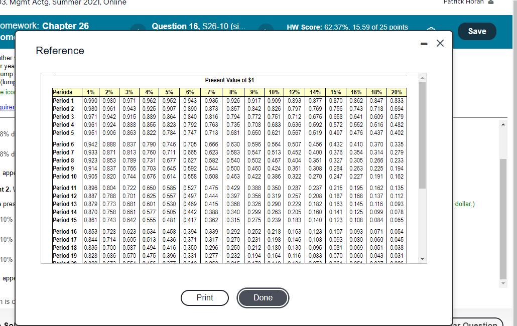 1.566 1.528 2.174 2.106 2.690 2.589 3.127 2.991 et Present Value of