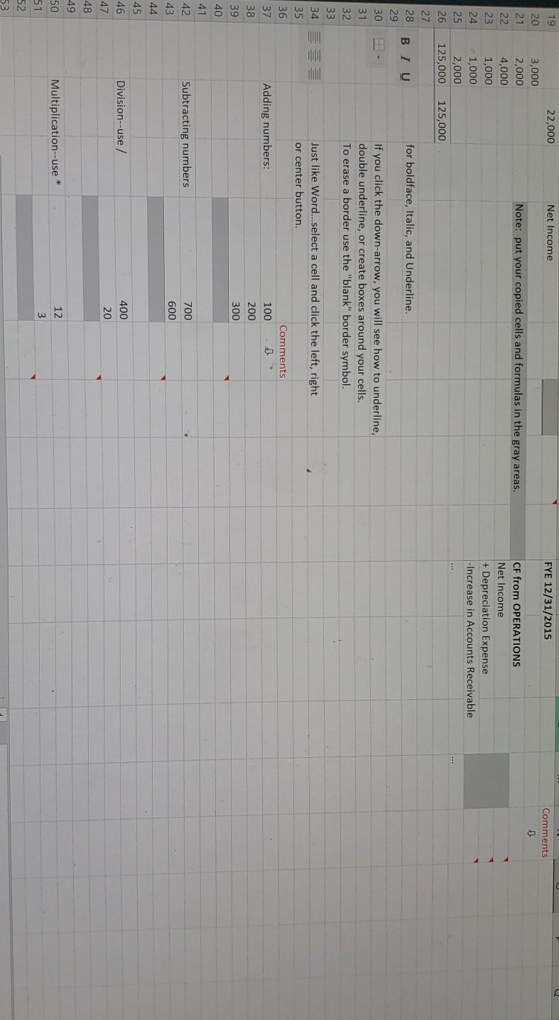 the IS-OE-BS-CF worksheet. 2 3 ata in a trial balance, and you