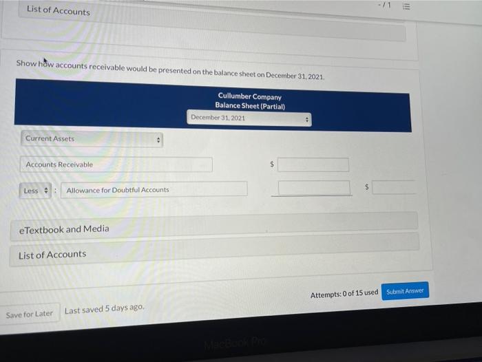 Past Due Customer Total Not yet Due 1-30 31-60 61-90 Over 90