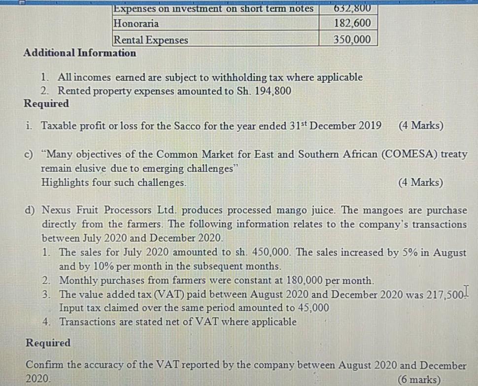 of Mifuko Yetu Sacco Society Limited for the year 2019. Interest on