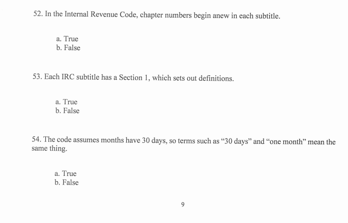  52. In the Internal Revenue Code, chapter numbers begin anew in