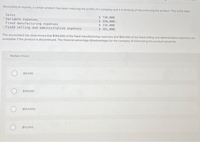  According to reports, a certain product has been reducing the profits