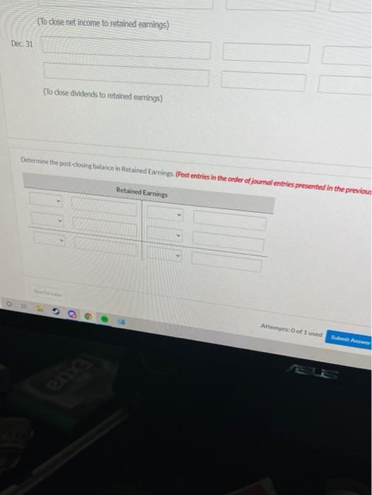 balances from the justed trial balances of December 31, 2017 for alle