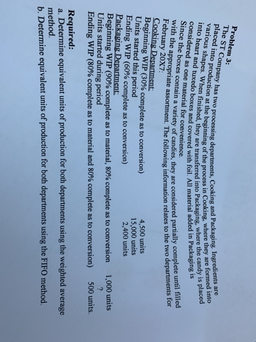 its beginning work in process inventory that Were 20% complete with respect