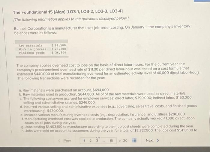 I cant seem to get the correct answer for this The Foundational