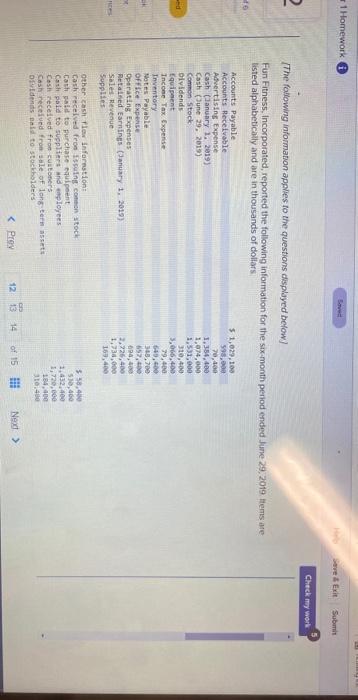  1 Homework Save & Exit Subm Check my work 2 The