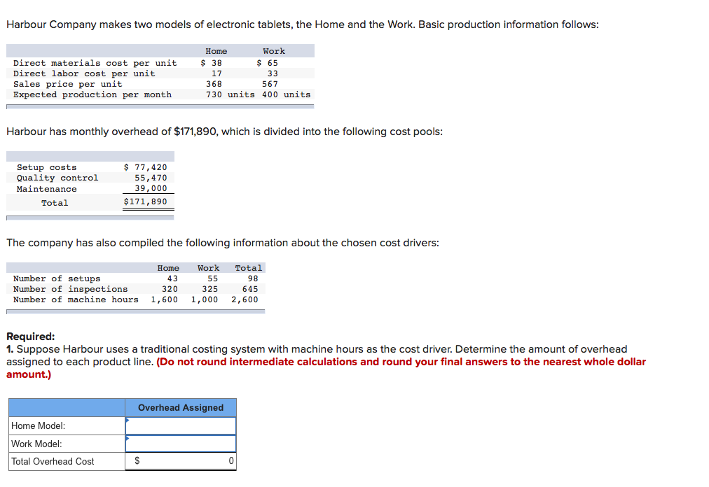 really appreciate any help that is given! 2. Calculate the production cost