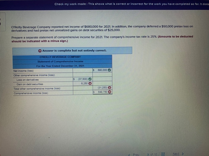  Check my work mode: This shows what is correct or incorrect