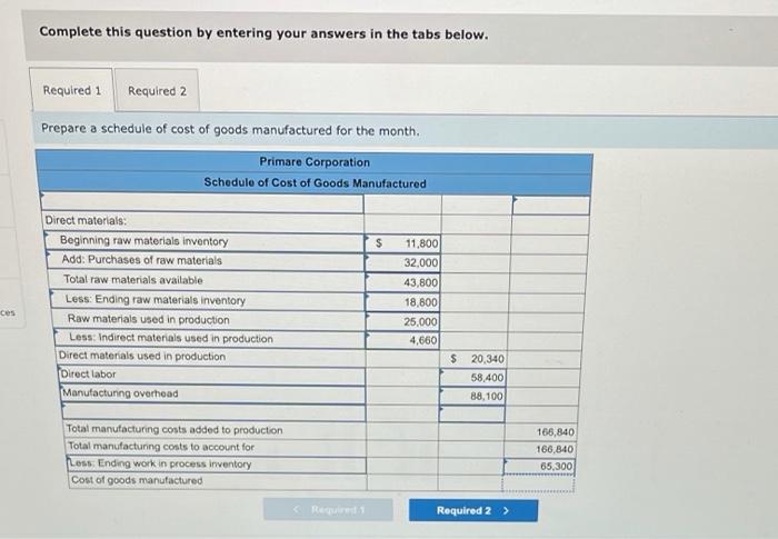 picture? Exercise 3-3 (Algo) Schedules of Cost of Goods Manufactured and Cost