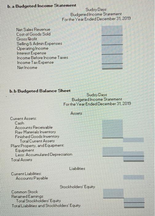 own logo. Sudsy Days is planning for the upcoming year by developing