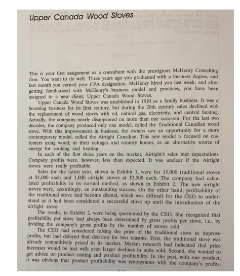  Upper Canada Wood Stoves This is your first assignment as a