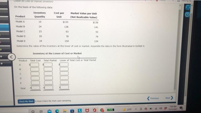 by the rest method Feter to the Amount Descriptions et provided for