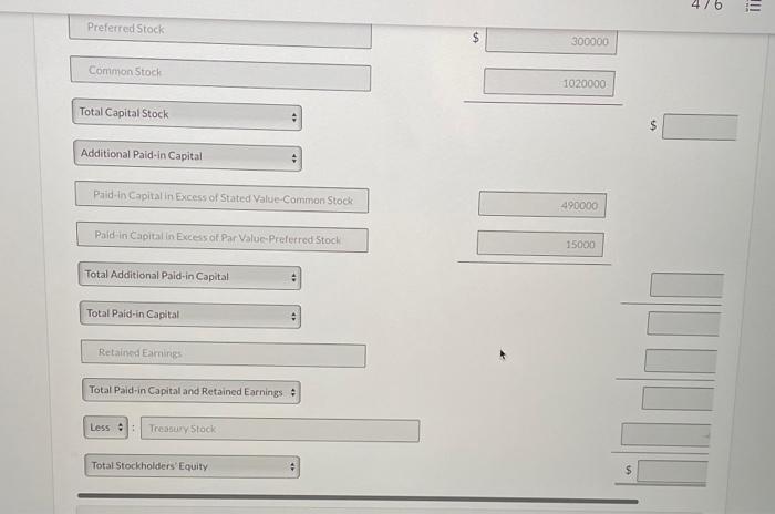 During 2022, the corporation had the following transactions and events pertaining to