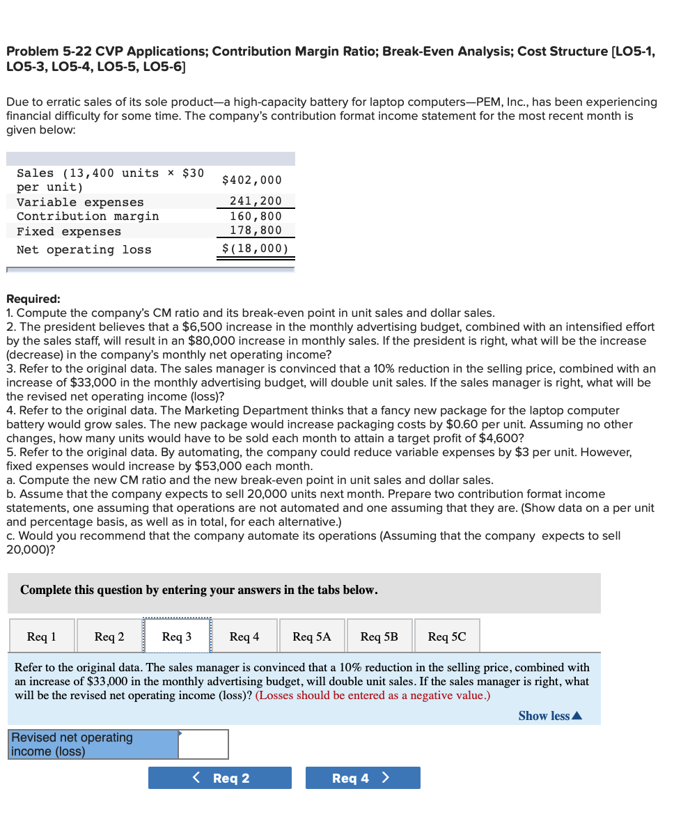 product-a high-capacity battery for laptop computers-PEM, Inc., has been experiencing financial difficulty