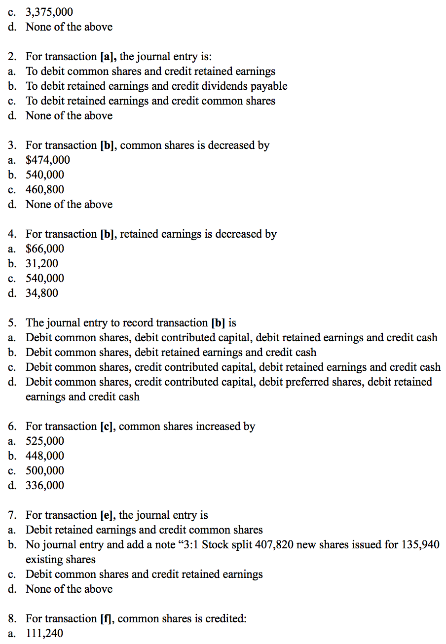 Canada, reported the following balances as at December 31, 2019: 7% Par