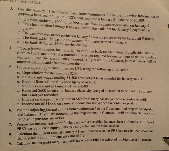 Financial Statements On January 1, Pulse Recording Studio (PRS) had the following