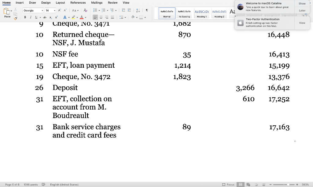 AaBbCcDc Aabbccdet Aa a ting 4 vit P7-7A The bank portion of