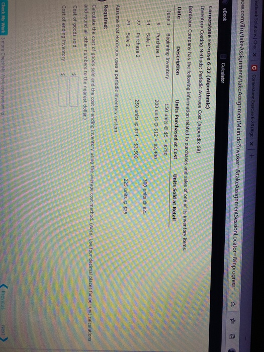  Textbook Solutions Che X c Cornerstone Exercise 6-28 (Algo X now.com/ilm/take