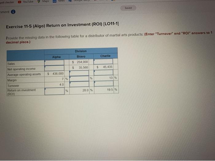 please answer the below qustion pellchecker YouTube Maps Saved nument Exercise 11-5