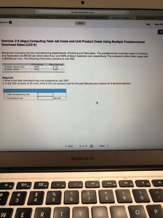  meducation.com ework Help Save SE CB Exercise 2-5 (Algo) Computing Total