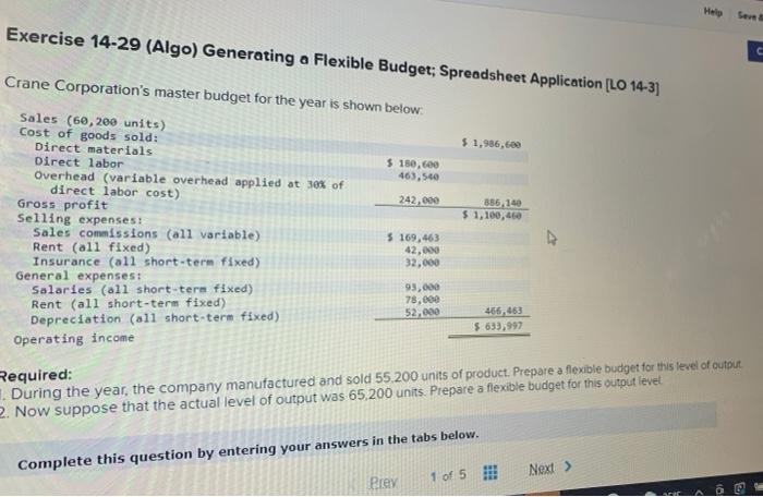 req. 1&2 please ! Help ser Exercise 14-29 (Algo) Generating a Flexible
