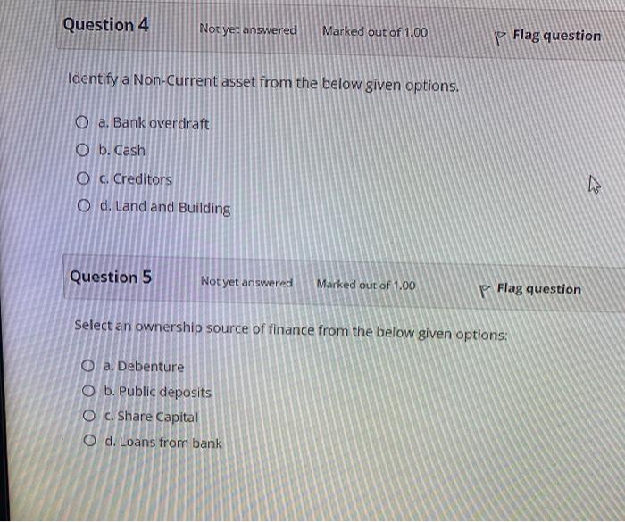  plz solve quickly i have final Question 4 Not yet answered