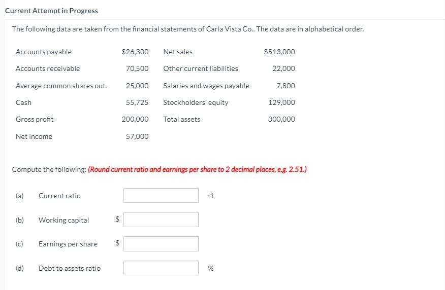 Current Attempt in Progress The following data are taken from the