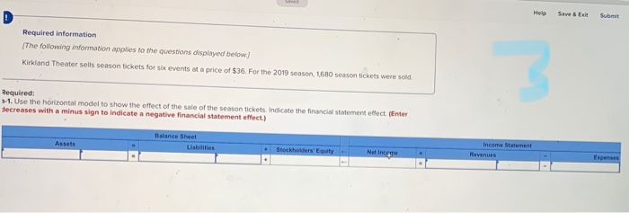  Help Save & tot Submit Required information The following information applies