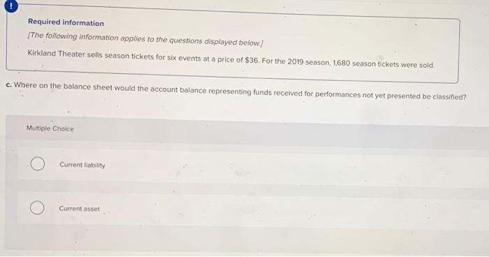 tickets were sold Required: 1. Use the horizontal model to show the