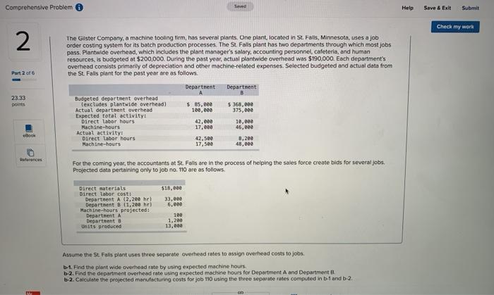  Comprehensive Problem Saved Help Save & Exit Submit Check my work