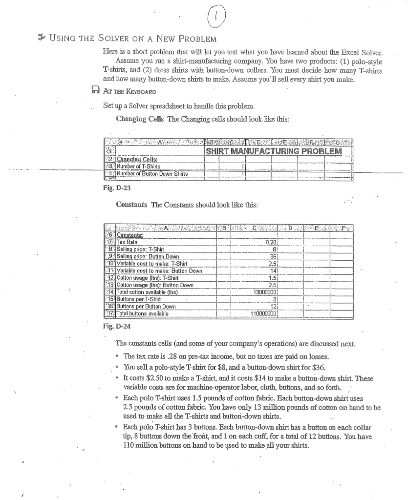  ONLY WANT THE CONSTRAINTS'S ANSWER, THANK YOU USING THE SOLVER ON