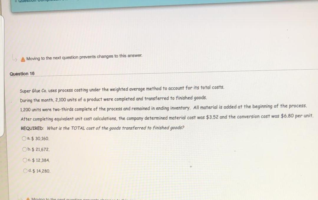 8 Question A Moving to the next question prevents changes to