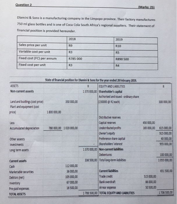  use harvard intext refrencing with refrence list Question 2 (Marks:25) Dlamini