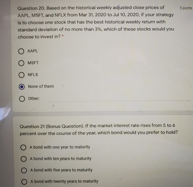 please help me with these 3 5 points Question 20. Based