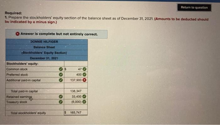 to the questions displayed below.) Donnie Hilfiger has two classes of stock