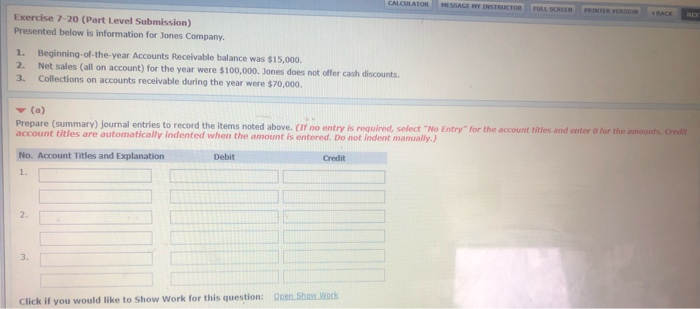  CALOULATOR MESSAGE BY INSTRUCTOR FULL SCREEN FULL SCREEN PRINTER VERSION TRACK