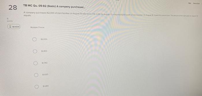 Quick assets are defined as 5 Doint Multiple Choice 80046.19 Cash, short-term