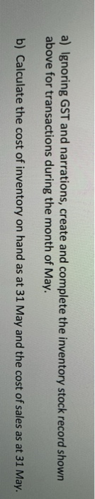 7 Tutorial) The following information has been extracted from the records of