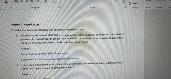  > = 1 Select Editing Paragraph Styles Voice Sensitivity Edit Chapter